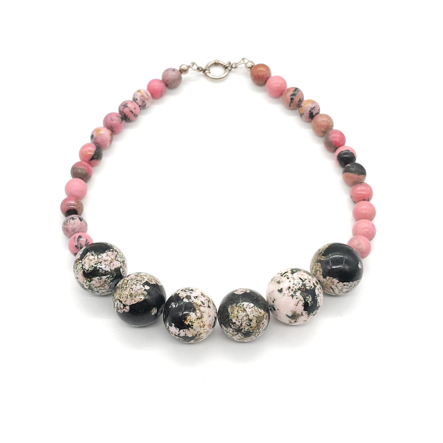 Moyo: Rhodonit, Pink Snowflake Obsidian