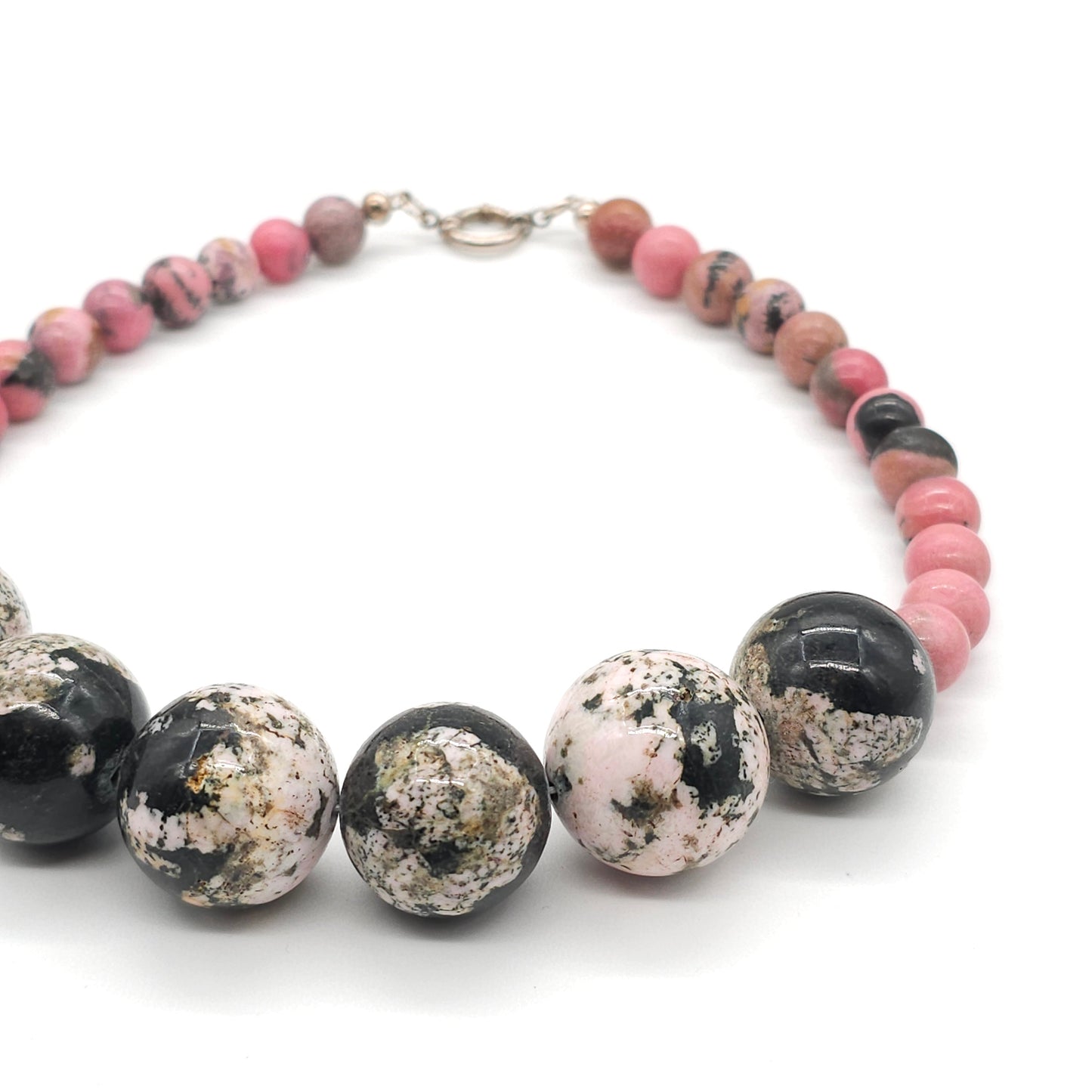 Moyo: Rhodonit, Pink Snowflake Obsidian
