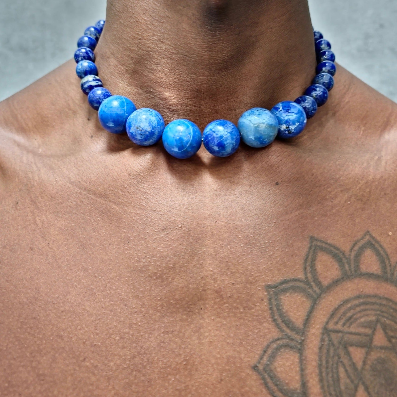 Bahari: Lapis Lazuli worn