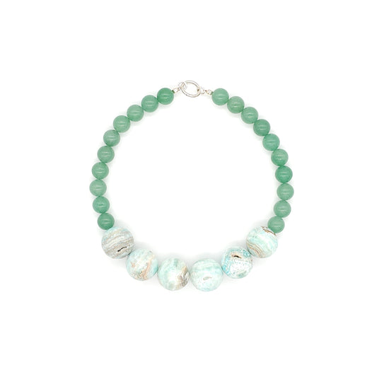 Masika: Aventurin, blue Aragonit