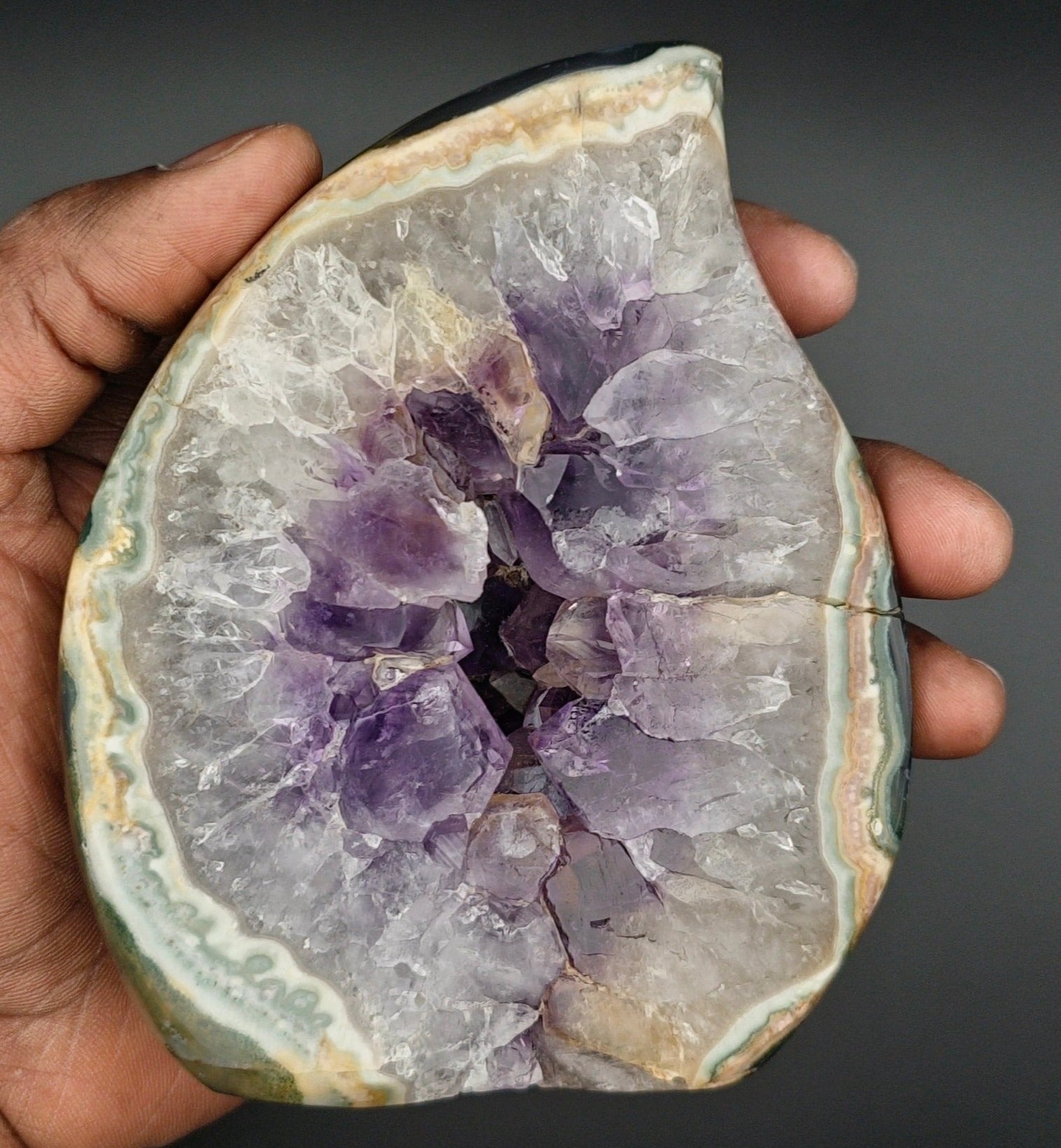 Amethyst-Achat Druse Nr.1