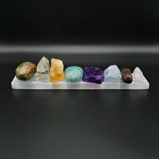 Meditationsset für mittleres Kronen-Chakra - allanit minerals