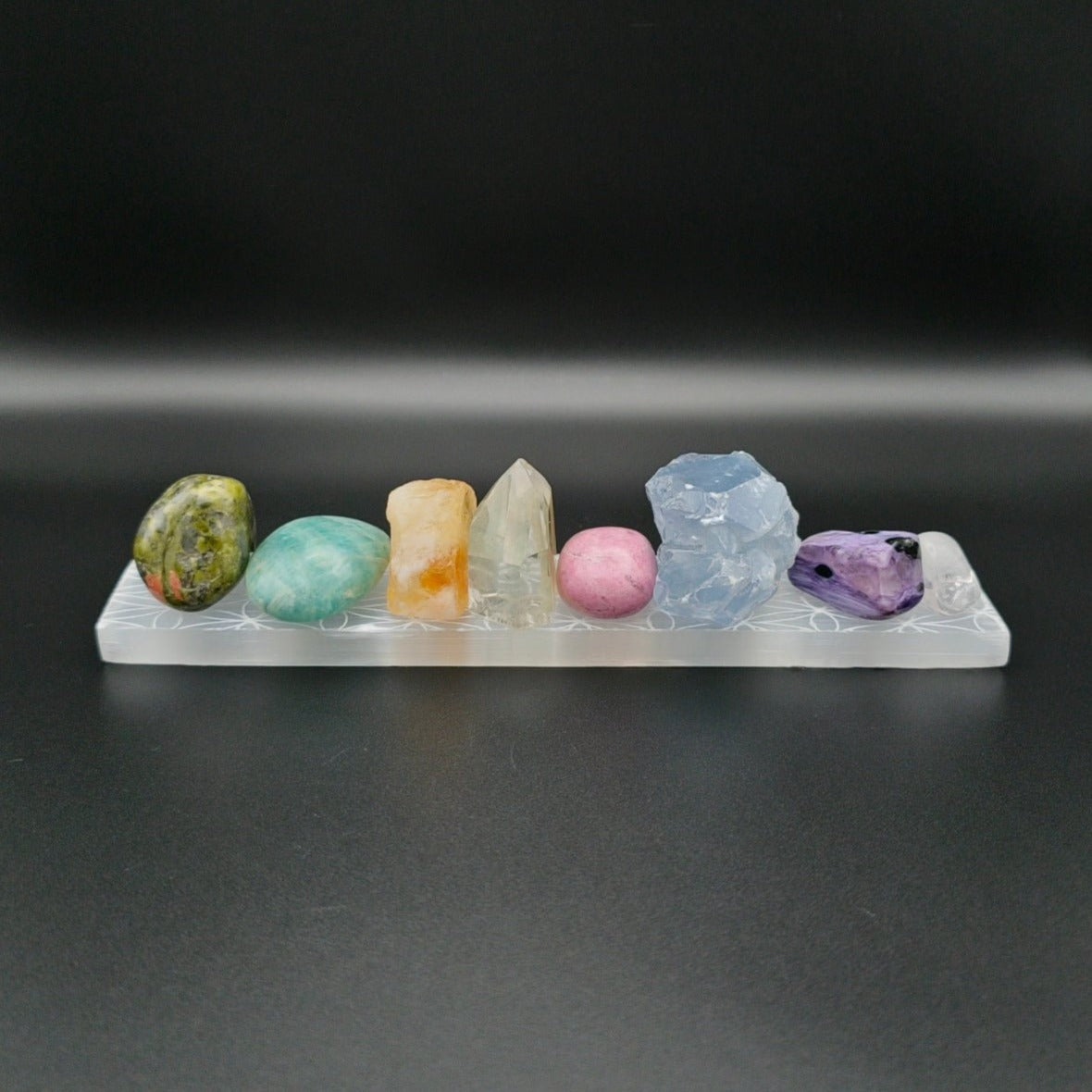 Meditationsset für unterstes Kronen-Chakra - allanit minerals