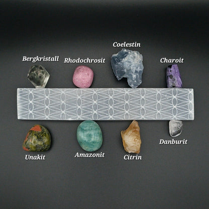 Meditationsset für unterstes Kronen-Chakra - allanit minerals